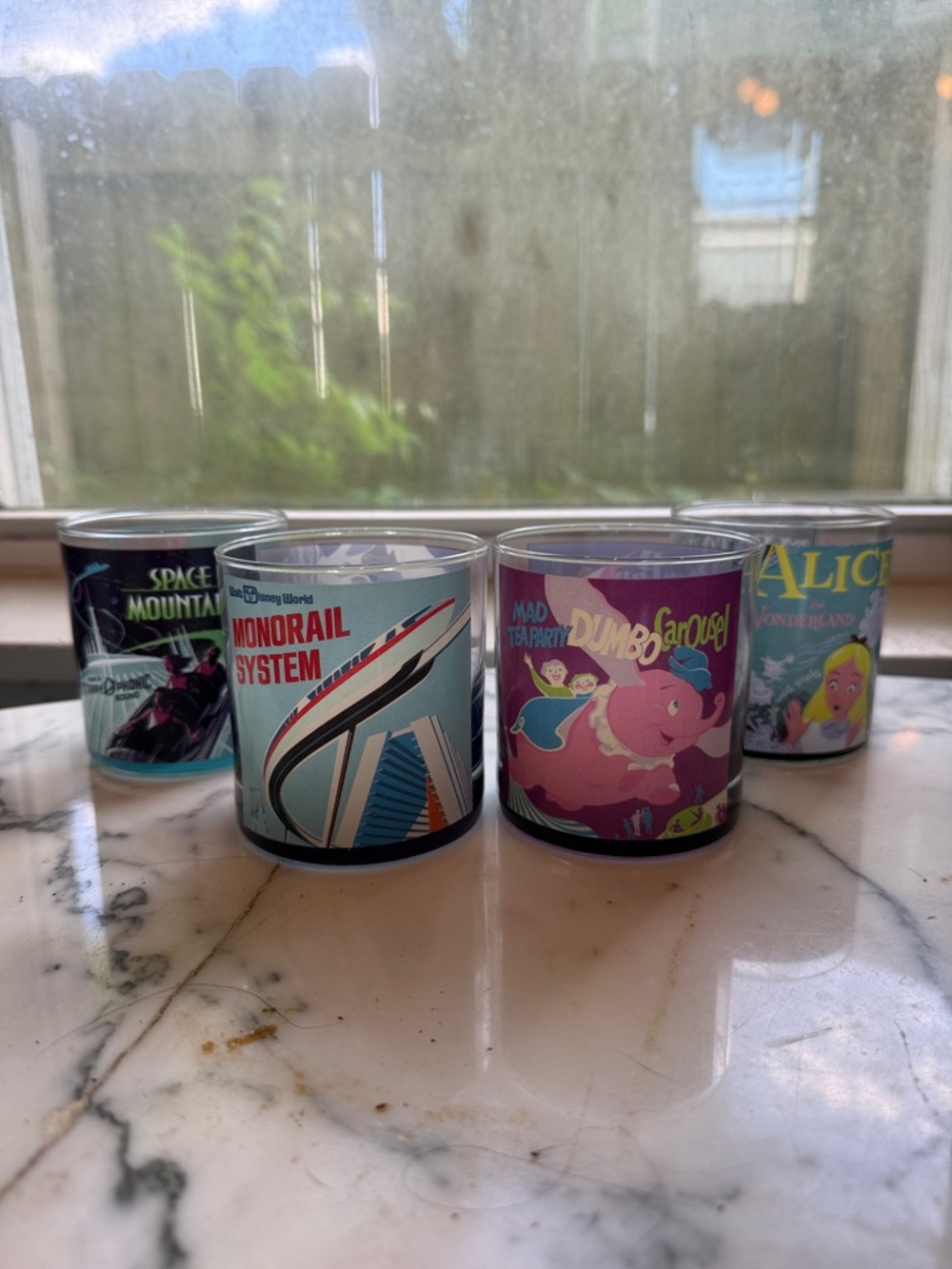 Disney Vintage Attraction Cocktail Glass Set